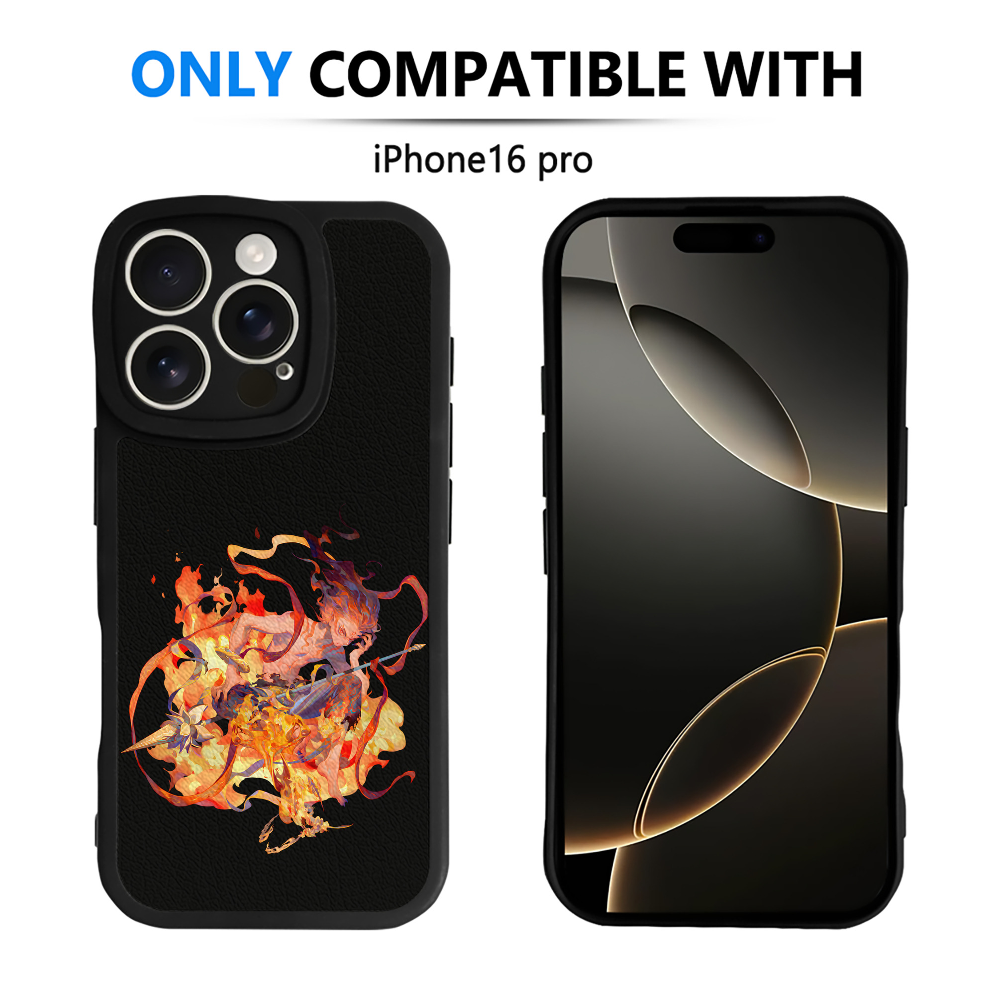 （画像用） Ne Zha 2 ナタ 魔童の大暴れ 【iPhone 16シリーズ対応】シリコンスマホケース（レザー調） 材質：シリコン